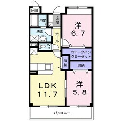 阿倉川駅 徒歩32分 2階の物件間取画像